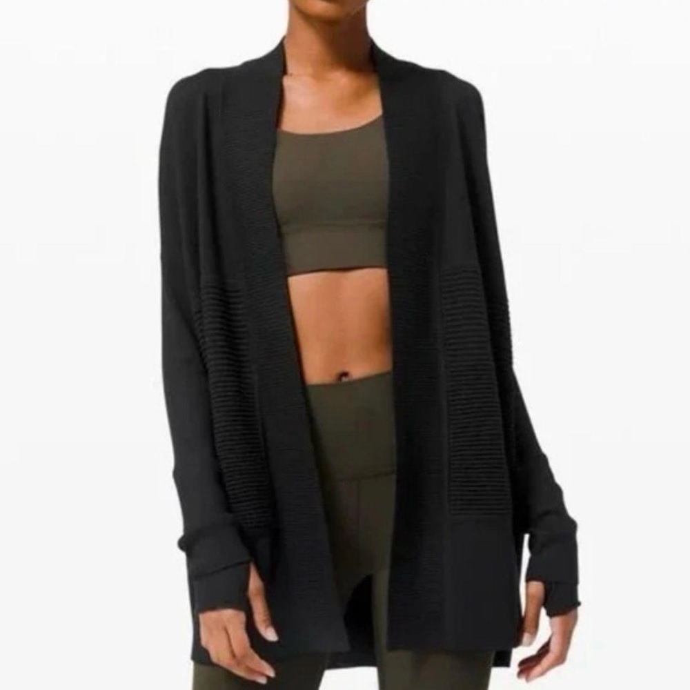 lululemon athletica Open-Front Longline Cardigan - Forest Green